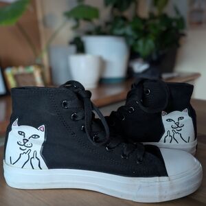 Ripndip Black and White Cat Hi-tp Sneakers